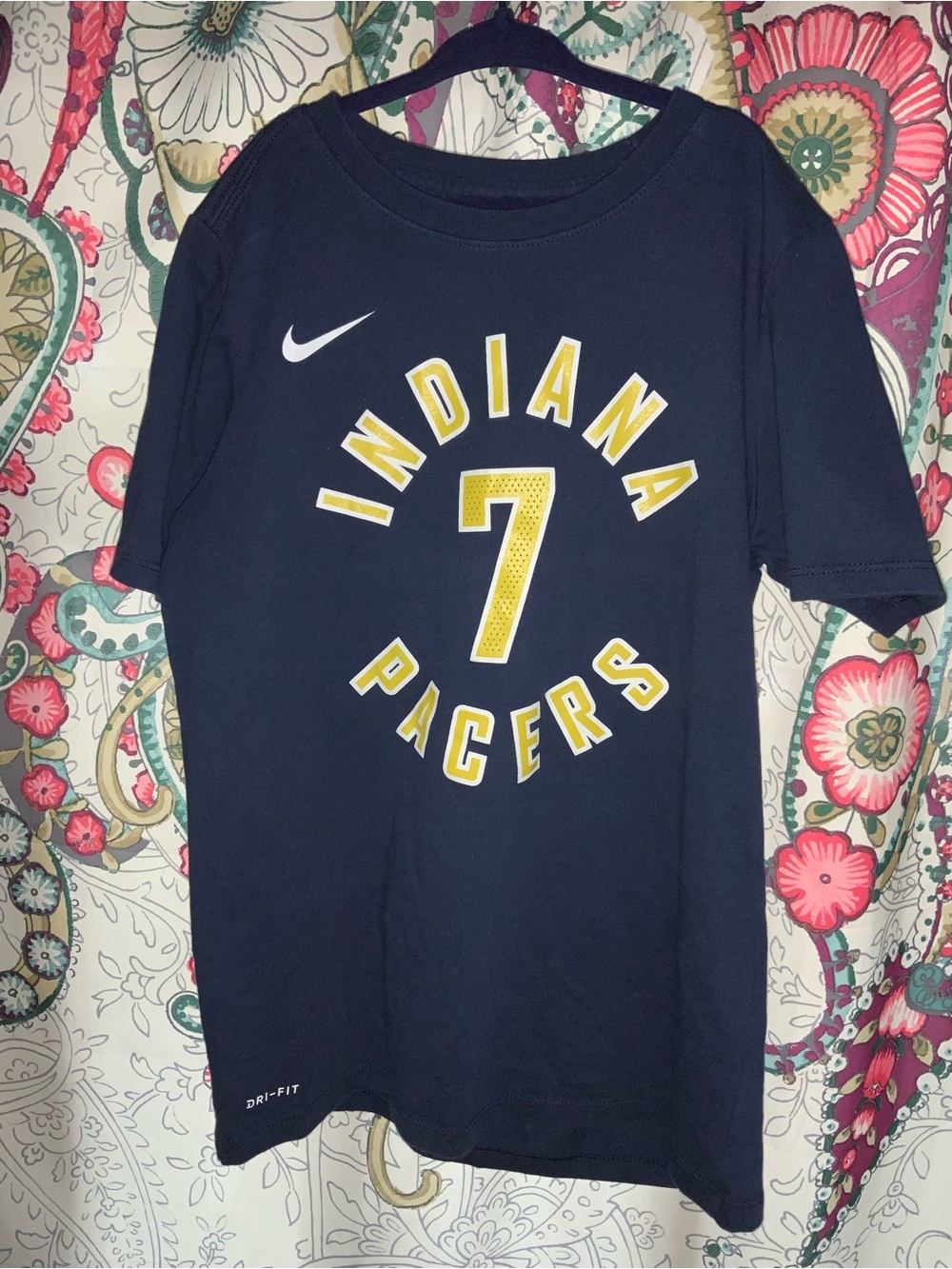 Nwot Nike DriFit Indiana Pacers Malcolm Brogdon #7 size medium 10/12 Navy Blue